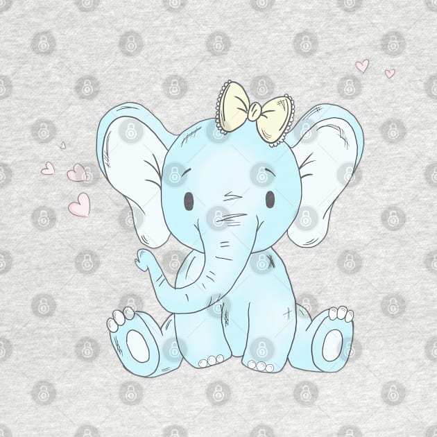 Baby Elephant - Blue by CauseForTees
